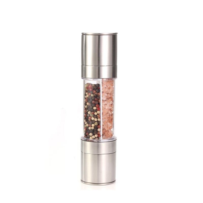 Moedor de Pimenta e Temperos Manual Inox 2 em 1