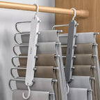 Cabide Organizador Multifuncional de Calças 6 em 1 para Guarda-Roupa