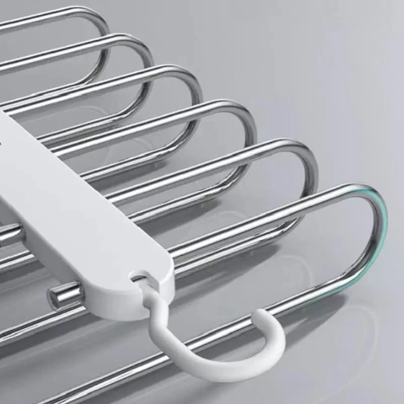 Cabide Organizador Multifuncional de Calças 6 em 1 para Guarda-Roupa