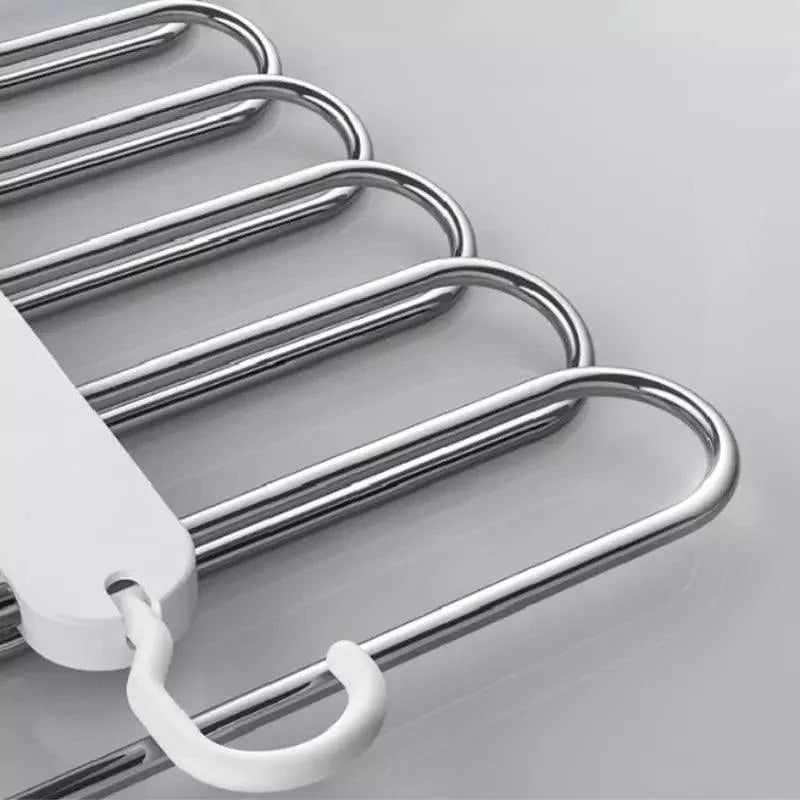 Cabide Organizador Multifuncional de Calças 6 em 1 para Guarda-Roupa