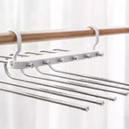 Cabide Organizador Multifuncional de Calças 6 em 1 para Guarda-Roupa