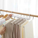 Cabide Organizador Multifuncional de Calças 6 em 1 para Guarda-Roupa