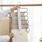 Cabide Organizador Multifuncional de Calças 6 em 1 para Guarda-Roupa