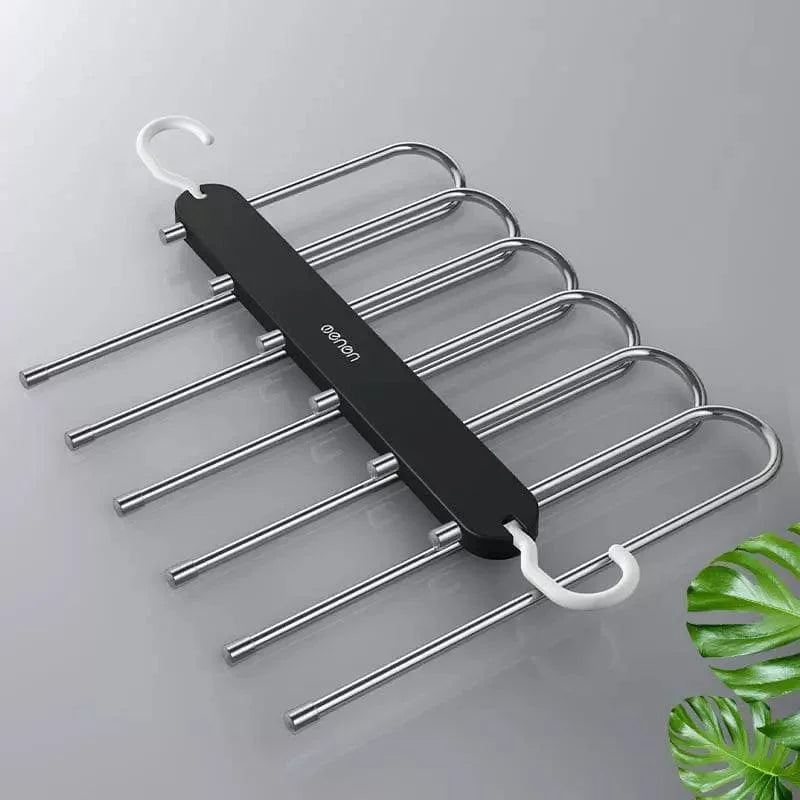 Cabide Organizador Multifuncional de Calças 6 em 1 para Guarda-Roupa