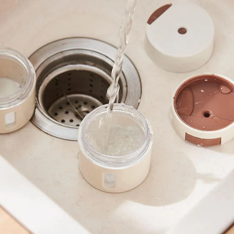 Kit com 6 Porta Temperos Magnéticos de Parede com Dosador